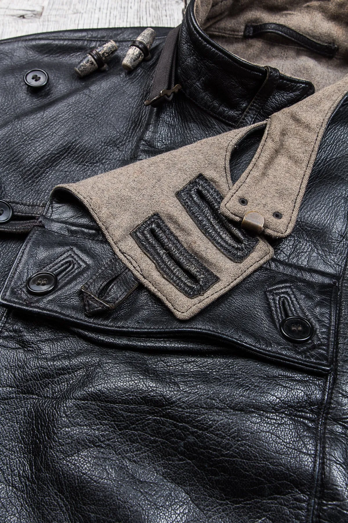 Vintage Swedish Army Dispatch Riders Leather Jacket "Ordonnansjacka"