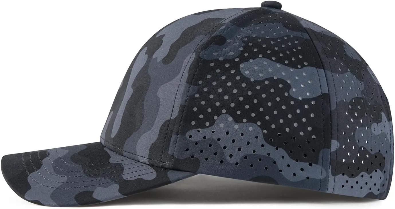VOBOOM Men Quick Dry Baseball Cap Laser Cut Mesh Ball Curved Brim Snapback Hat