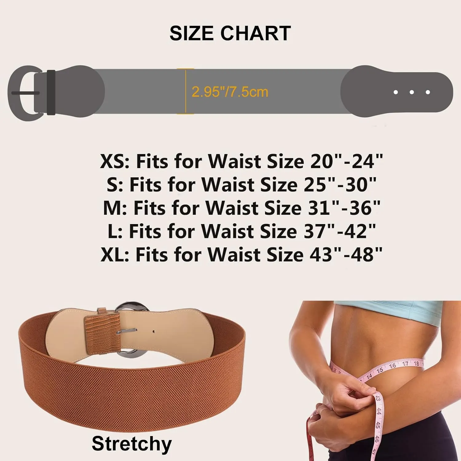 WHIPPY 3 Pack 4 Pack Women Wide Elastic Waist Belt Vintage Stretchy Belt Waistband for Ladies Dresses