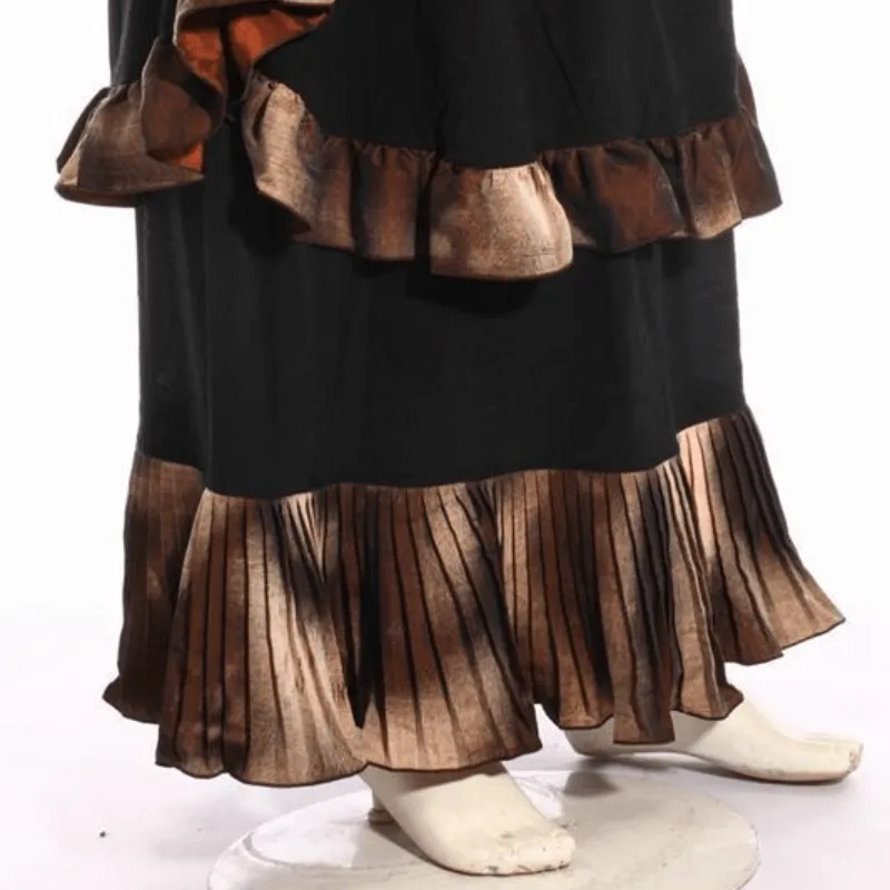 Women's Long Layered Steampunk Skirt