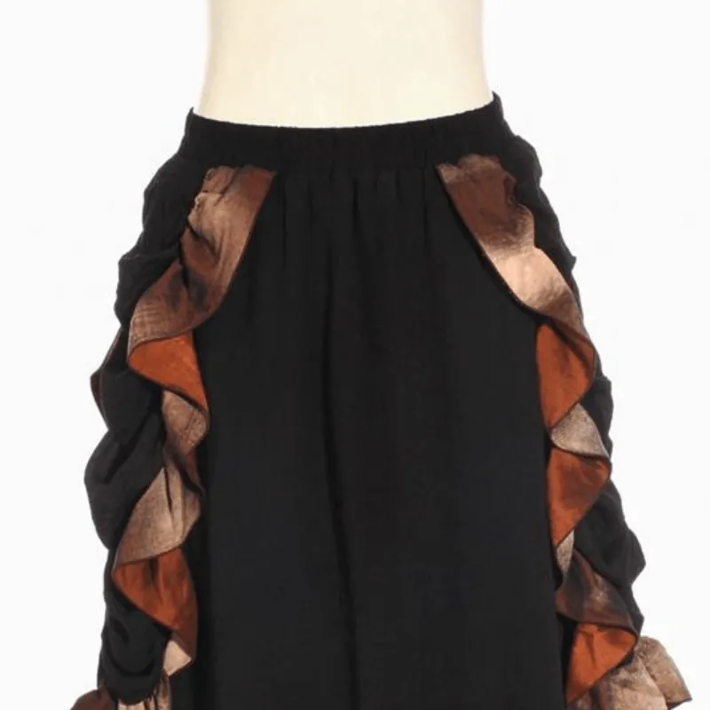 Women's Long Layered Steampunk Skirt