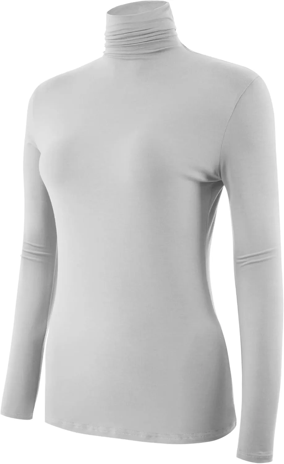 Women's Long Sleeve Lightweight Turtleneck Top Pullover Casual Active Layer Tops Shirts