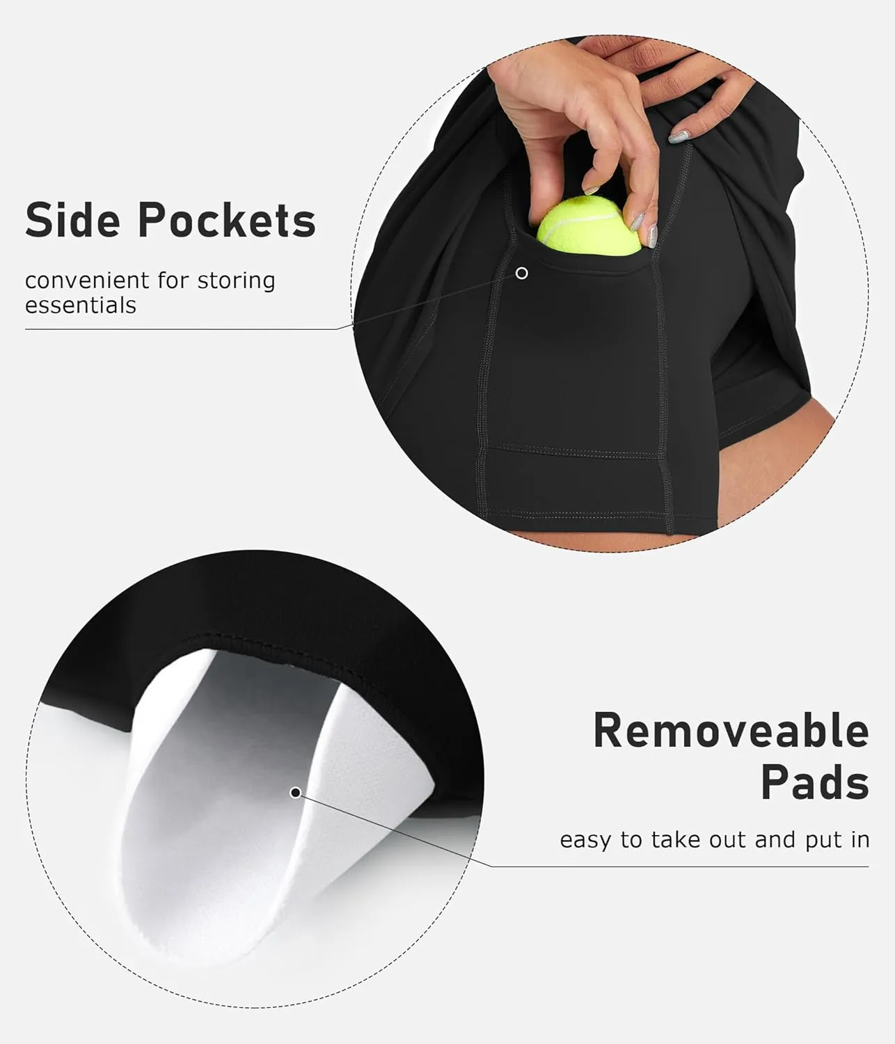 Womens Tennis Dress with Built-in Bra & Shorts Athletic Dress Workout Dress Exercise Dress with Pockets Golf Dress