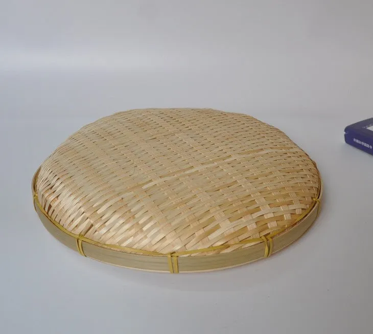 Woven Bamboo Handmade Round Plates Bamboo Fruit Baskets Storage Multiple Use BPT02