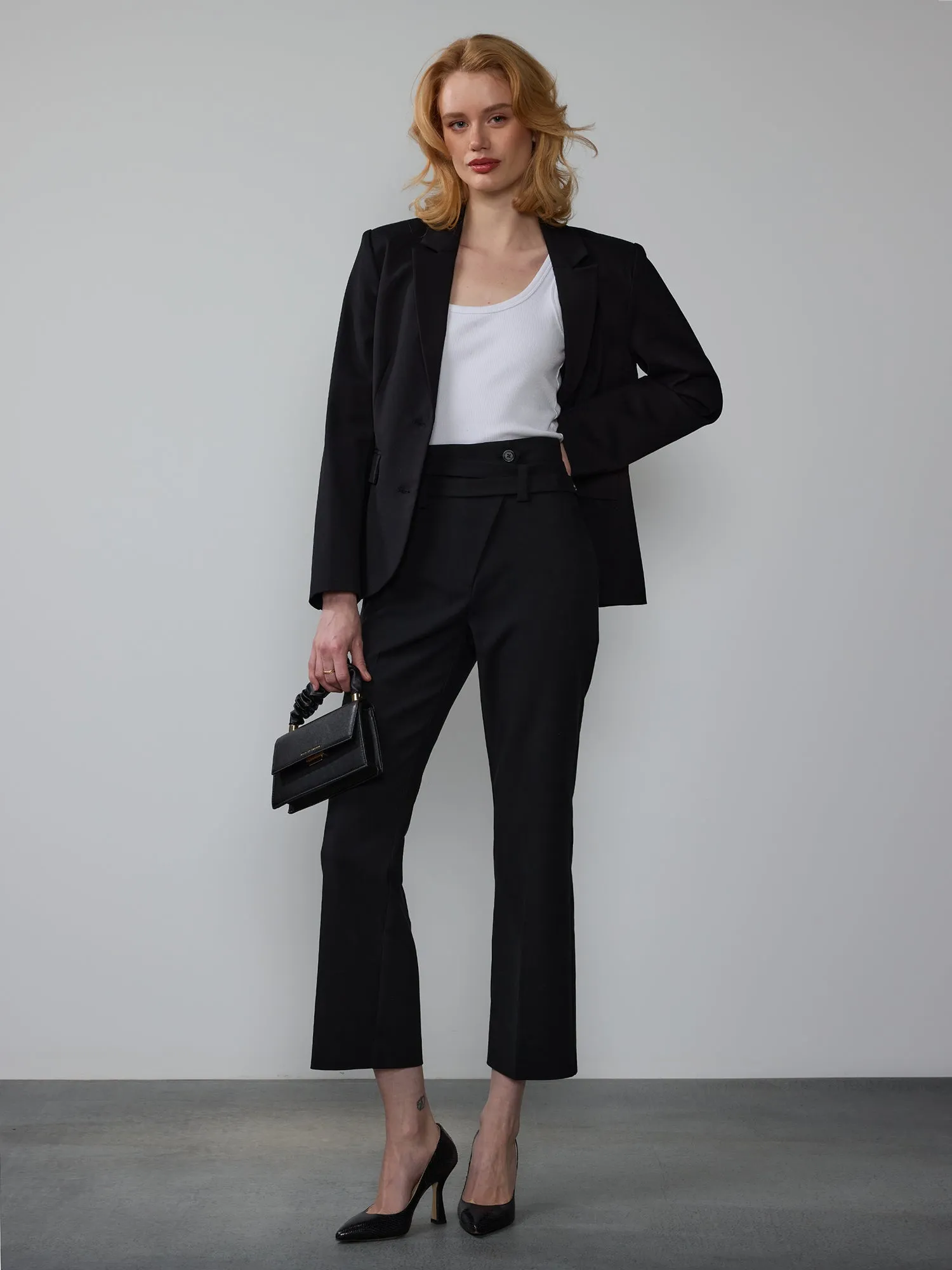 Wrap Style Cropped Pants