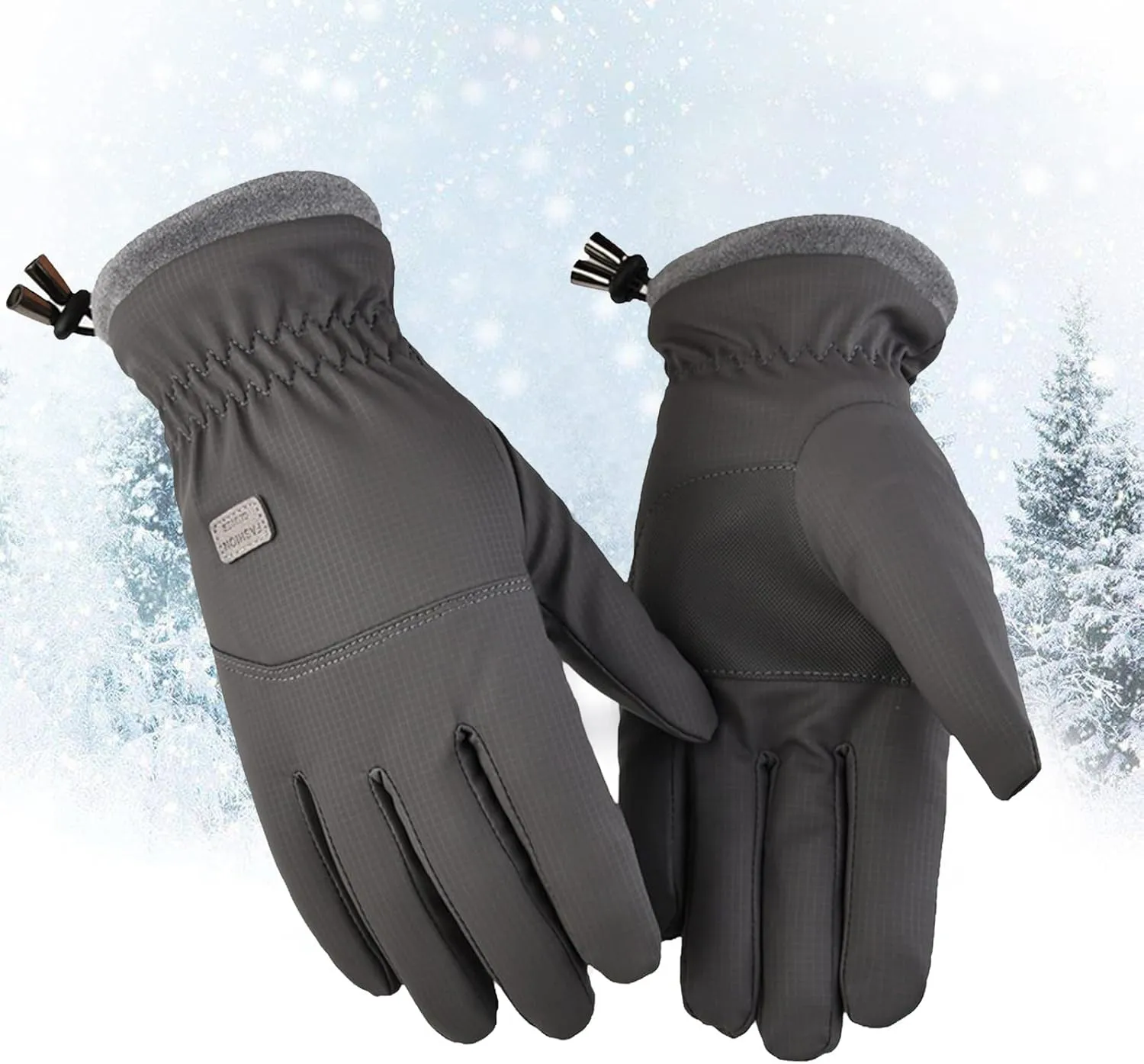 YOLAI Women Men Fleece Lined Gloves Winter Thickened Warmers Ski Gloves Touchscreen Water Proof Windproof Mittens